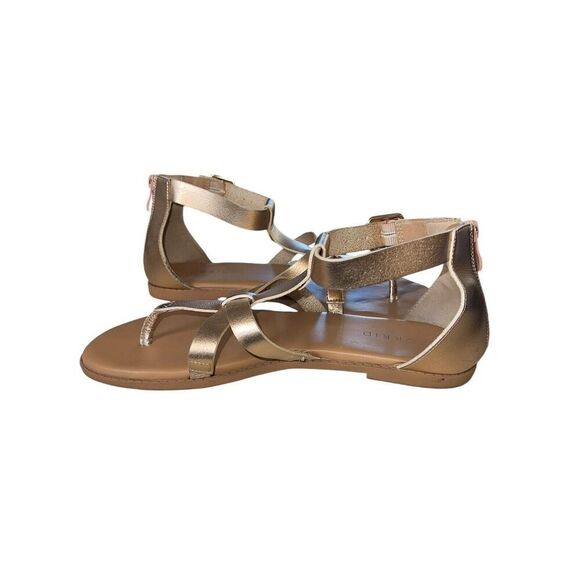 TORRID ROSE GOLD T-STRAP GLADIATOR SANDALS Size 8.5 W WIDE WIDTH - Picture 3 of 7